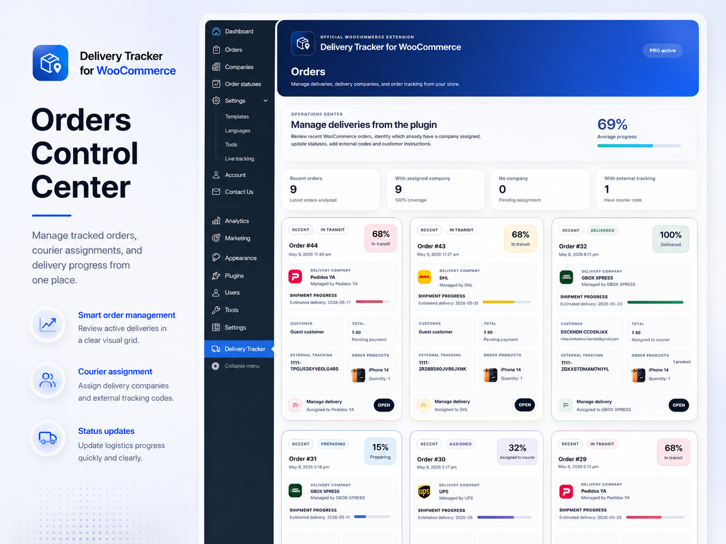 WooCommerce orders control center